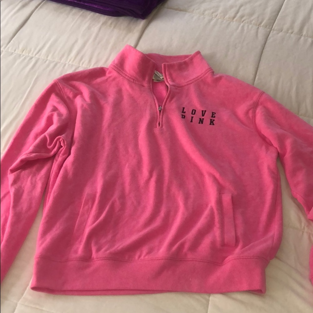 VS PINK SMALL HALF ZIP